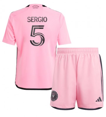 Inter Miami Sergio Busquets #5 Domácí dres komplet pro Děti 2024-25 Krátkým Rukávem (+ Krátké kalhoty)